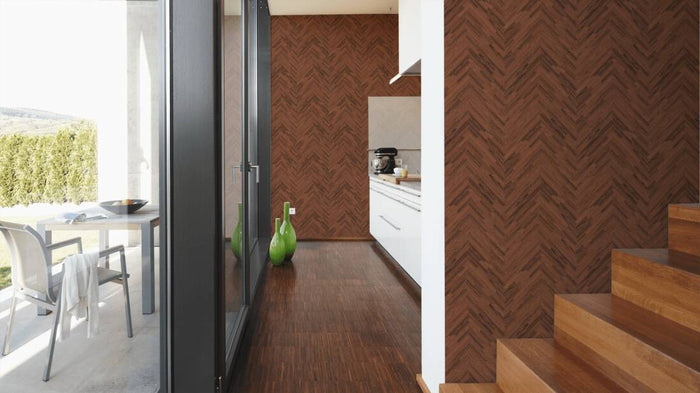 Versace Parquet Wallpaper - Brown/Copper