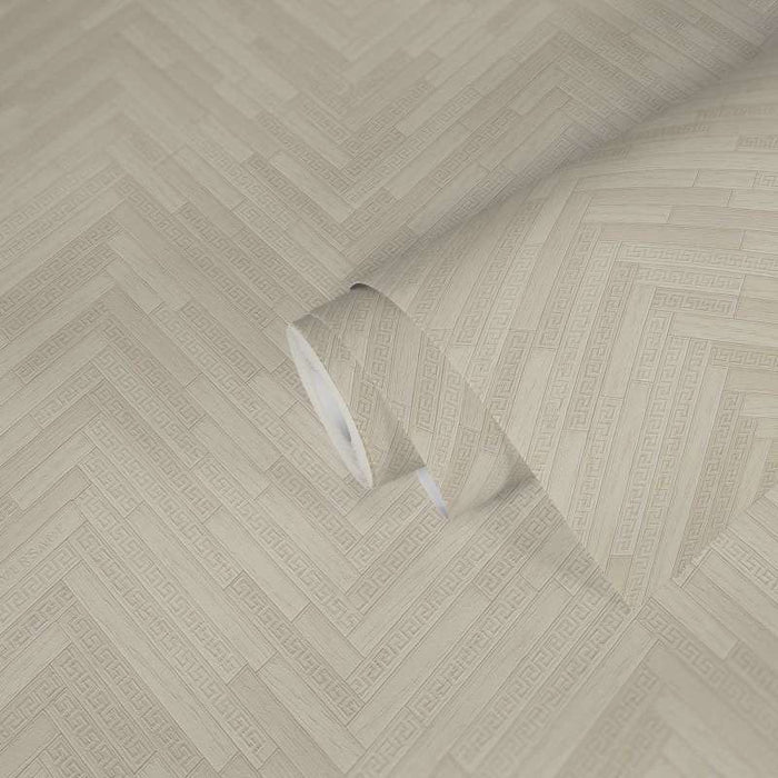 Versace Parquet Wallpaper - Creme/Beige