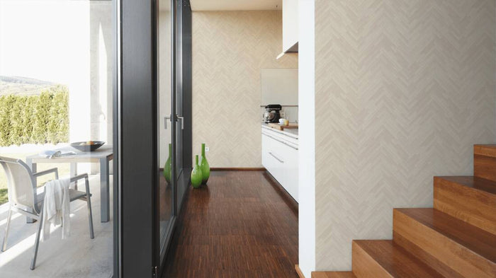 Versace Parquet Wallpaper - Creme/Beige