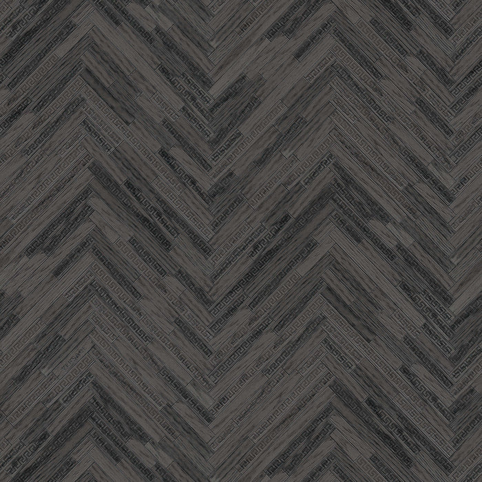 Versace Parquet Wallpaper - Grey/Black