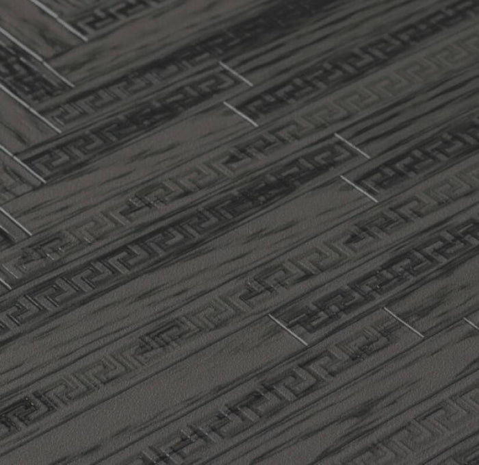 Versace Parquet Wallpaper - Grey/Black