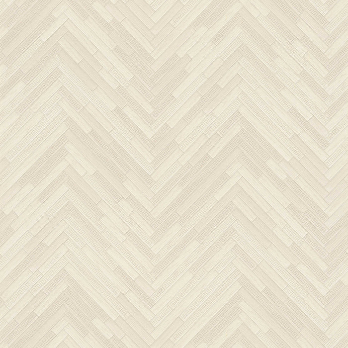 Versace Parquet Wallpaper - Grey/White