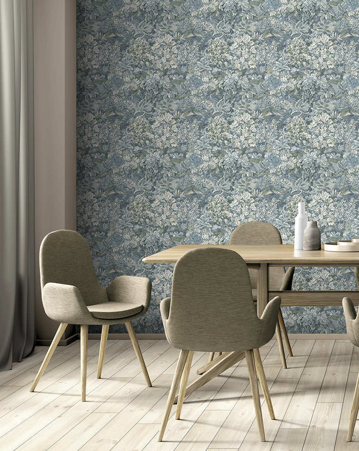 Parsons Wood - Wildflowers Wallpaper - Blue