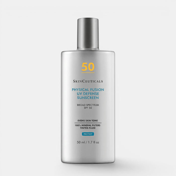 Shop Rescue Spa SkinCeuticals Physical Fusion UV Defense SPF 50 tinted mineral sunscreen bottle