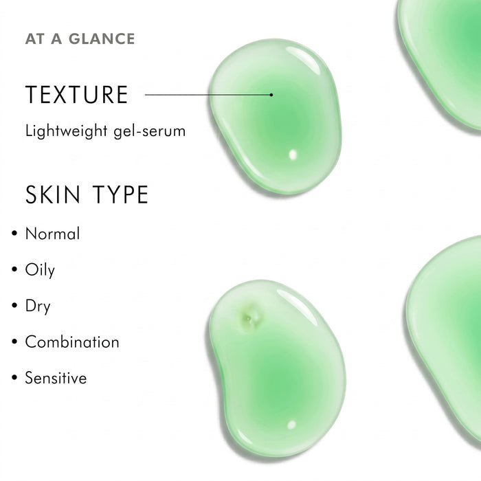 Shop Rescue Spa Phyto Corrective Gel showing a lightweight green botanical serum texture for all skin types