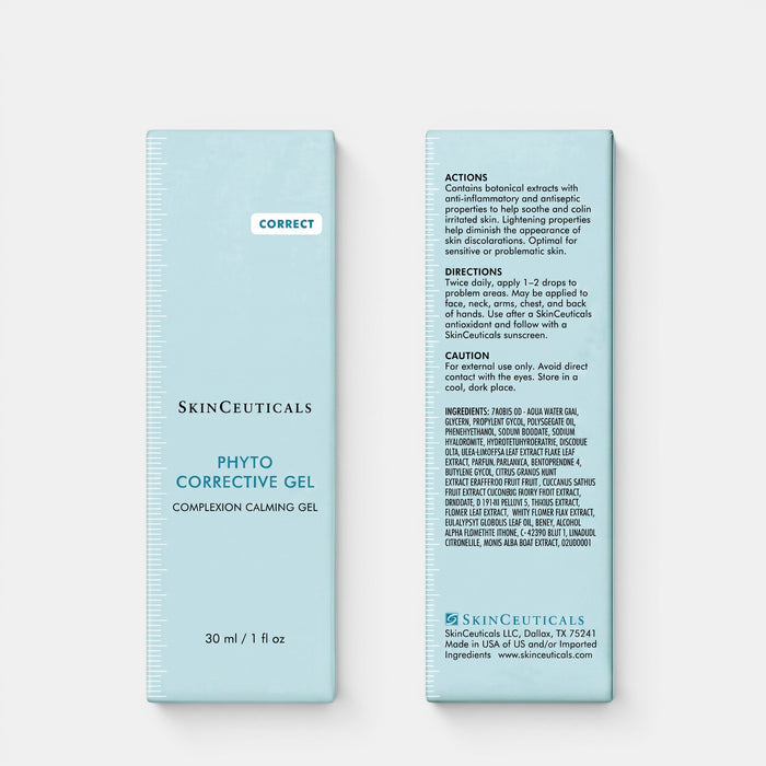 Shop Rescue Spa SkinCeuticals Phyto Corrective Gel packaging showing product details and ingredient list