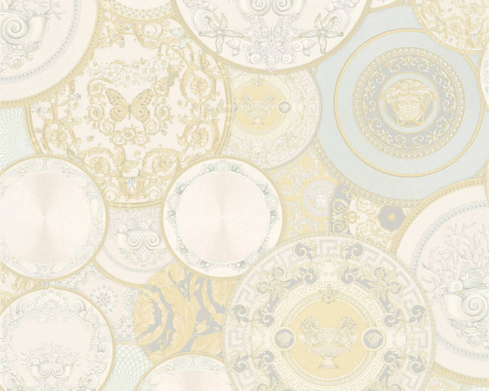 Plates Of Versace Wallpaper (Versace 3 Collection) - Cream