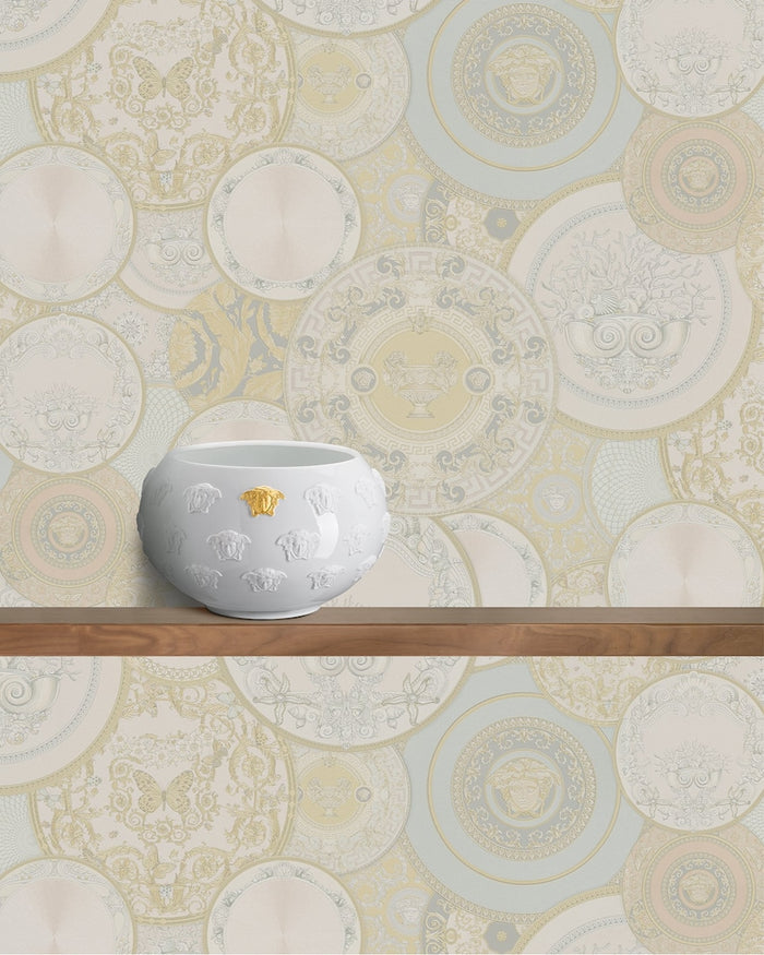 Plates Of Versace Wallpaper (Versace 3 Collection) - Cream