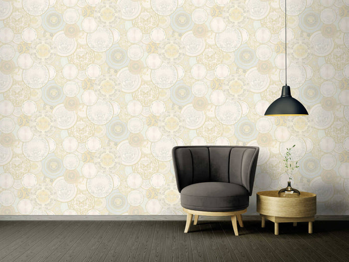 Plates Of Versace Wallpaper (Versace 3 Collection) - Cream