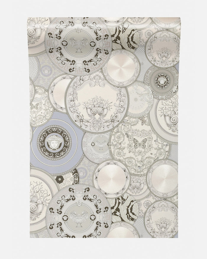 Plates Of Versace Wallpaper (Versace 3 Collection) - Grey