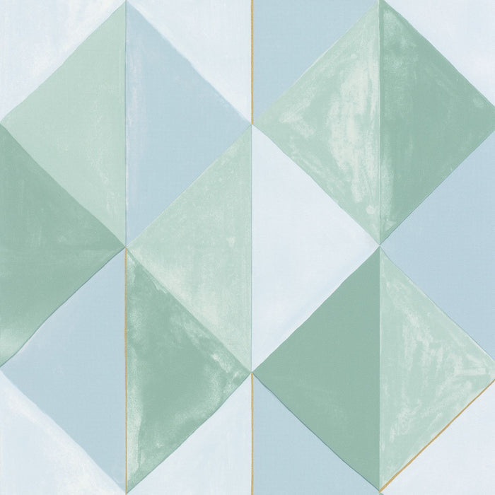 Plenitude Vinyl Wallpaper - Green/Blue/Gold - Discontinuing