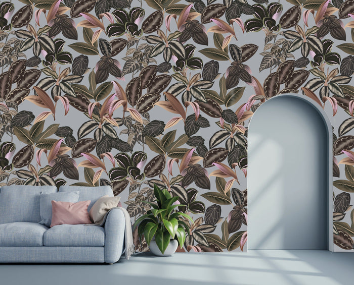 Prayer Plant - Custom Sized Wallpaper Mural (per m2)