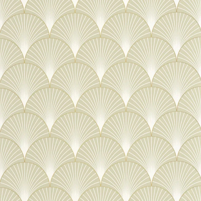 Prosperity Wallpaper - Vert amande dore
