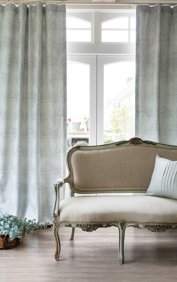 Provence Damask Curtain Fabric - Discontinuing