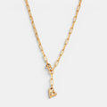 Puffy Heart Necklace Gold
