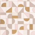 Puzzle Art Deco Wallpaper - Blush + Gold