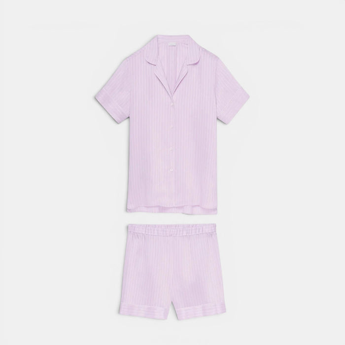 Pyjama Short Set Lilac Stripes