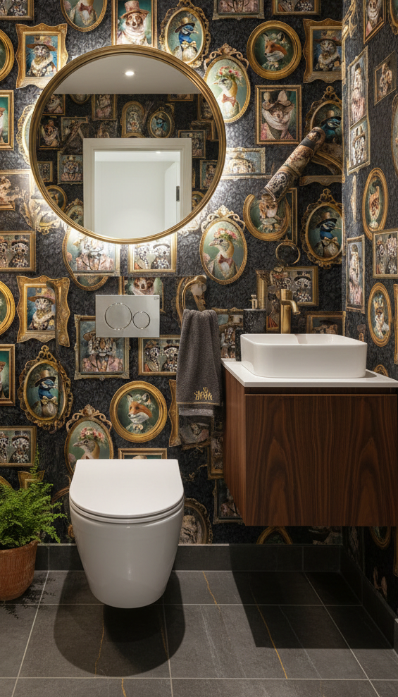 Regal Beasts Charcoal Toilet Room