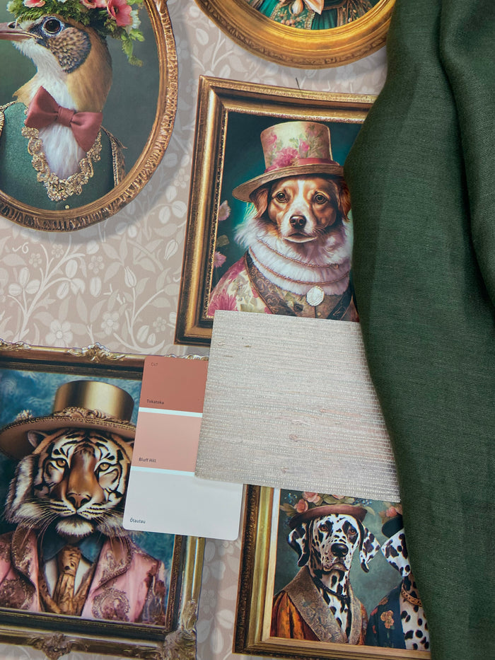 Regal Beasts – Whimsical Animal Wallpaper – Pink