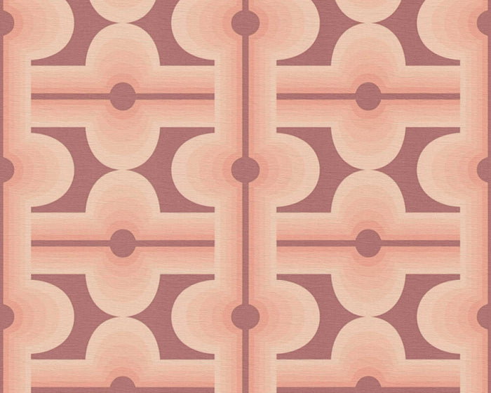 Retro Mesopotamia Wallpaper - Blush