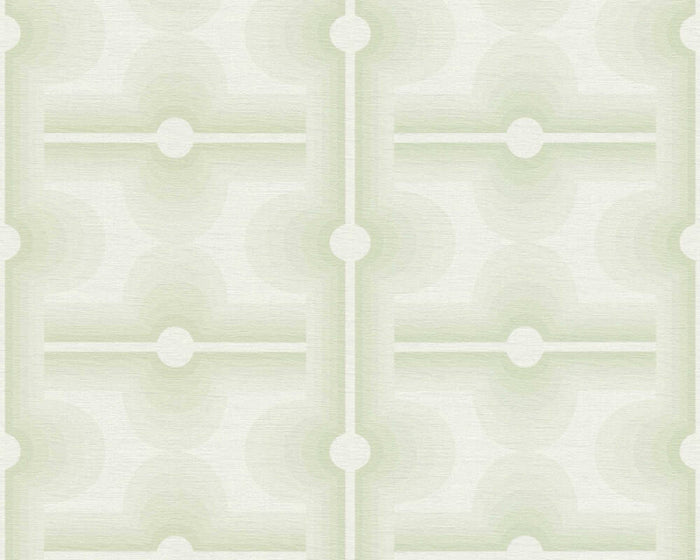 Retro Mesopotamia Wallpaper - Sage Green
