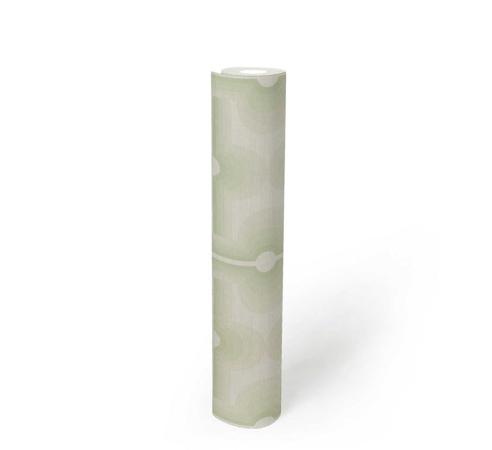 Retro Mesopotamia Wallpaper - Sage Green