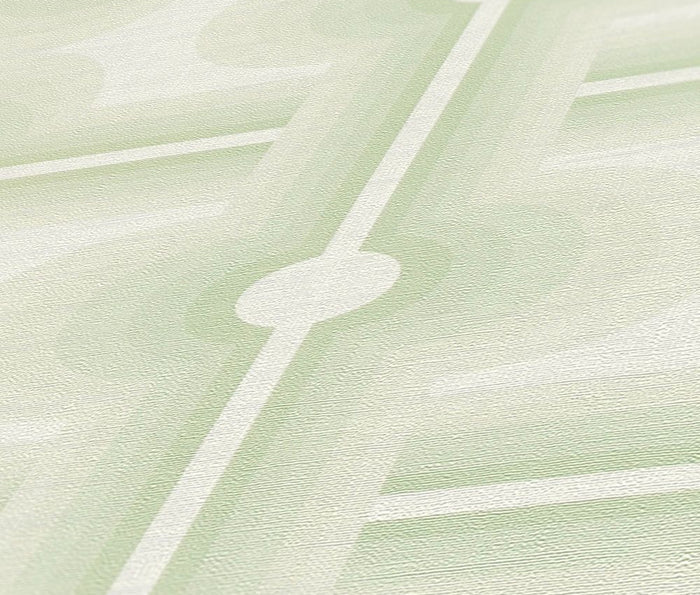 Retro Mesopotamia Wallpaper - Sage Green