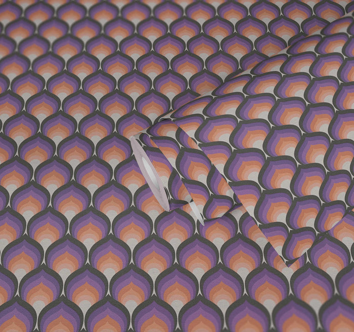 Retro Scales Wallpaper - Purple