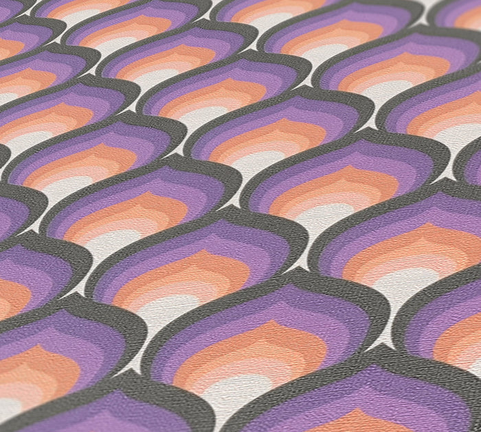 Retro Scales Wallpaper - Purple