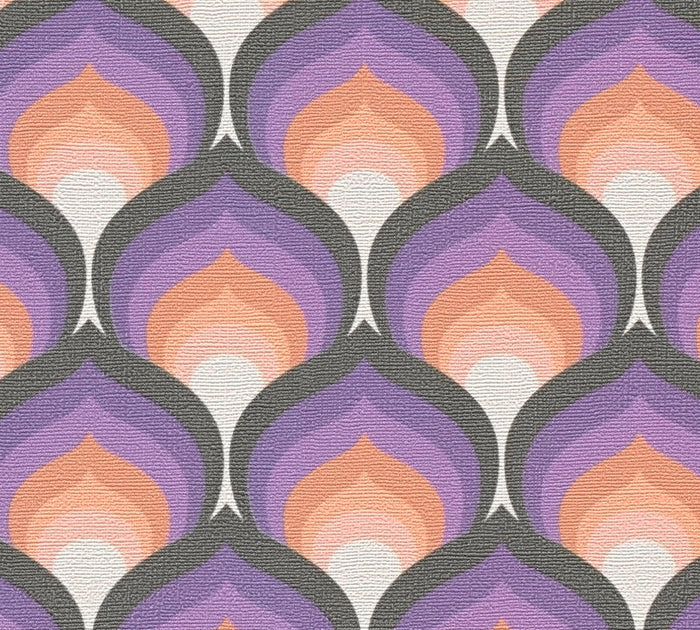 Retro Scales Wallpaper - Purple