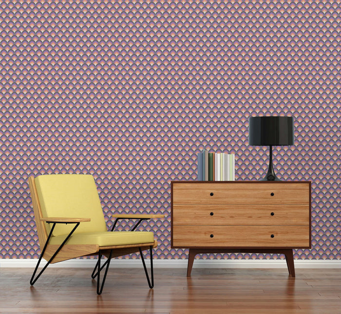 Retro Scales Wallpaper - Purple