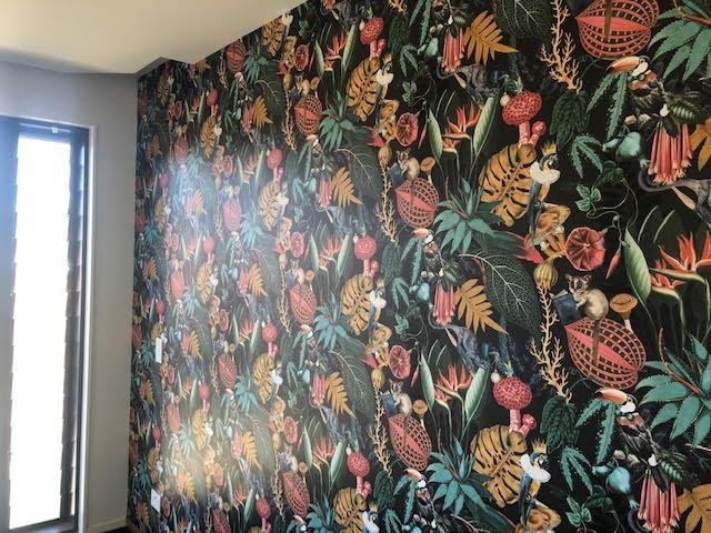 Reverie Funky Jungle Wallpaper – Charcoal/Black