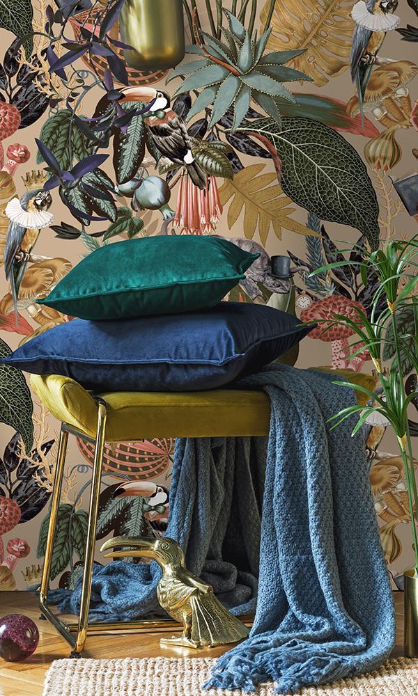 Reverie Funky Jungle Wallpaper – Gold