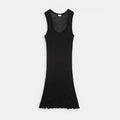 Front-facing product photo of Zimmerli Richelieu Neglige in black on a clean background, showing full silhouette and lace detailing.