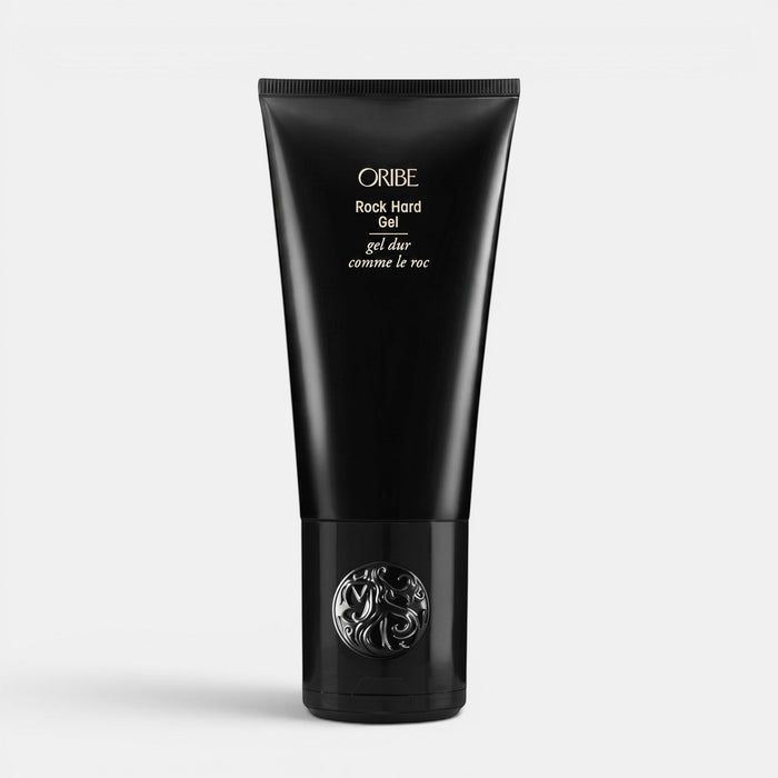 Shop Rescue Spa Oribe Rock Hard Gel in a sleek black 100ml squeeze tube for intense hair styling and hold.