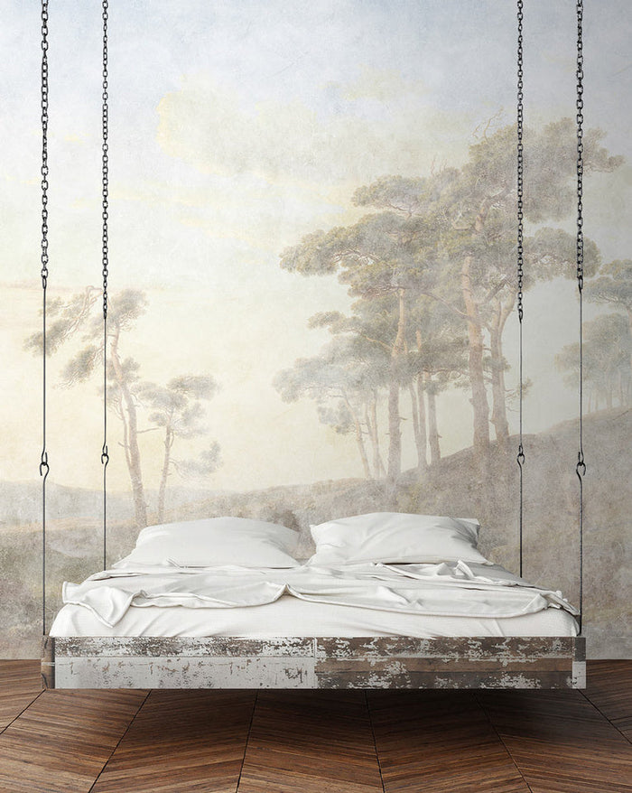 Romantic Grove - Custom Sized Wallpaper Mural (per m2) - Soft Pastel
