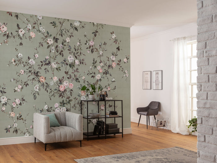 Rosellia Rose - Custom Sized Wallpaper Mural (per m2)