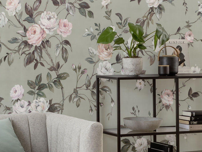 Rosellia Rose - Custom Sized Wallpaper Mural (per m2)