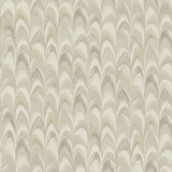 Ruba - Peacock feathers Wallpaper - Beige/Cream - LAST  ROLL