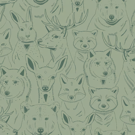 S’Amuser Wallpaper - Sage