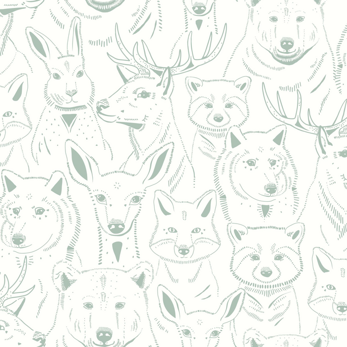 S’Amuser Wallpaper - White/Mint
