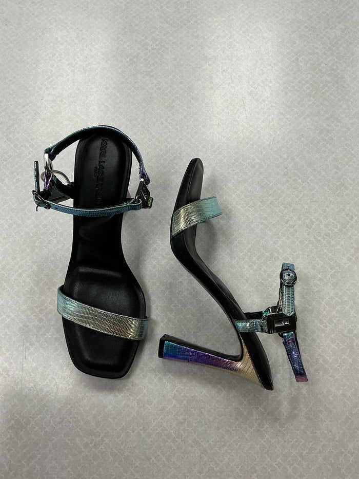 Sandals Designer By Karl Lagerfeld In Multi, Size:8