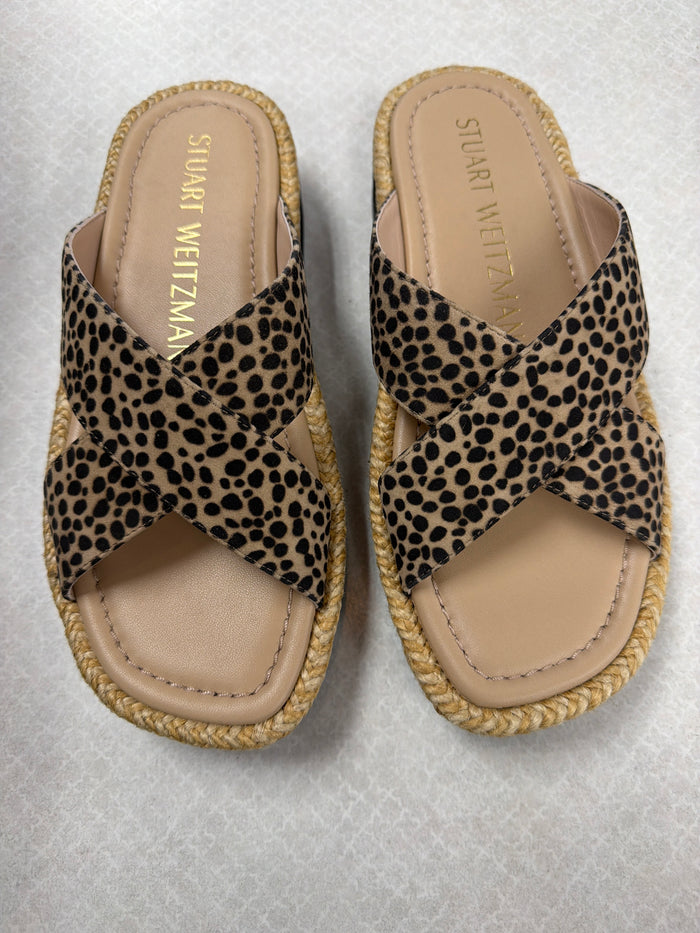 Sandals Designer By Stuart Weitzman In Animal Print, Size:5.5