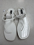 Sandals Flats By Aqua In White, Size:10