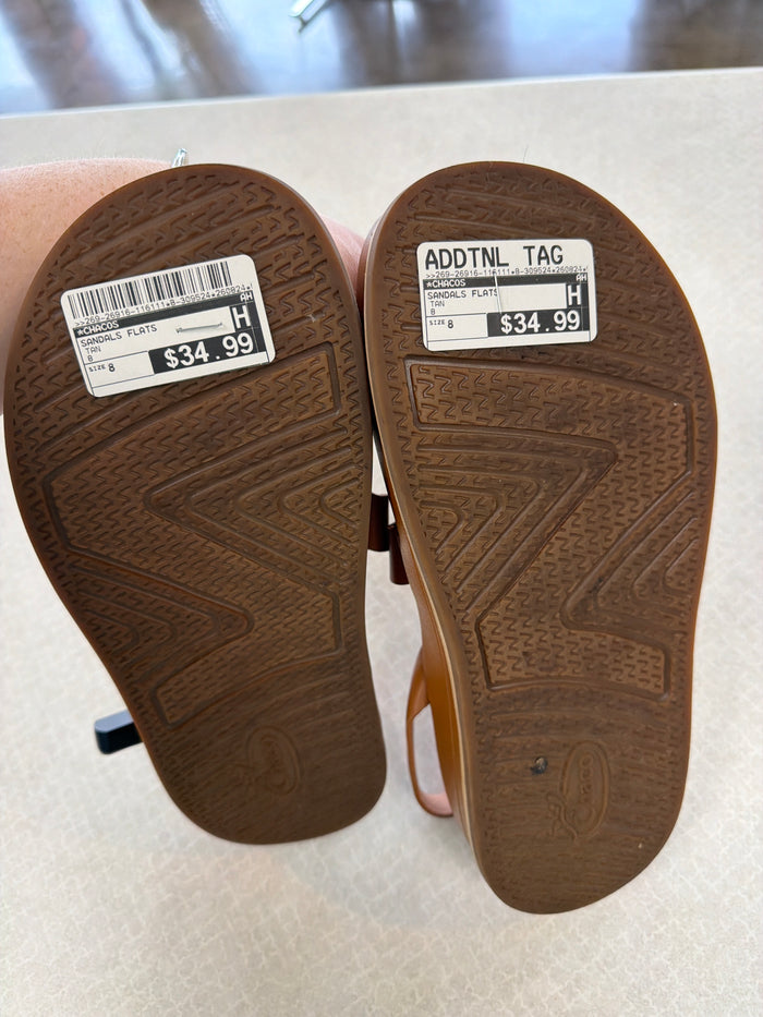 Sandals Flats By Chacos In Tan, Size:8