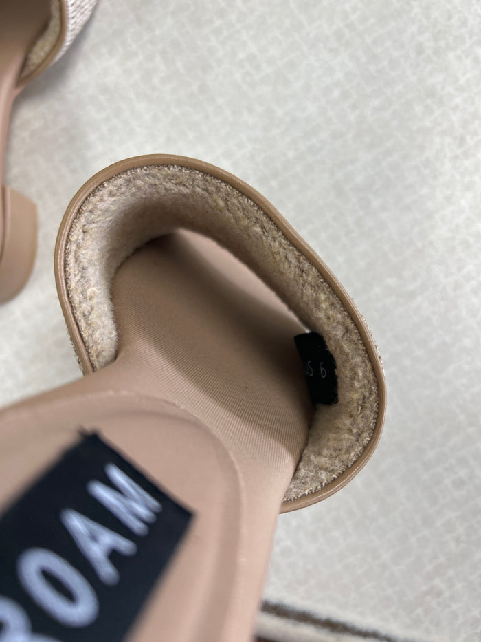 Sandals Heels Block By Clothes Mentor In Taupe, Size:6