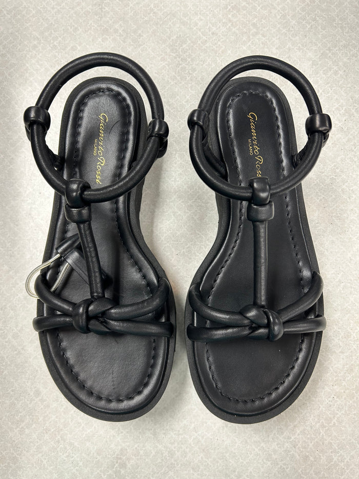 Sandals Heels Platform By Cma In Black, Size:9