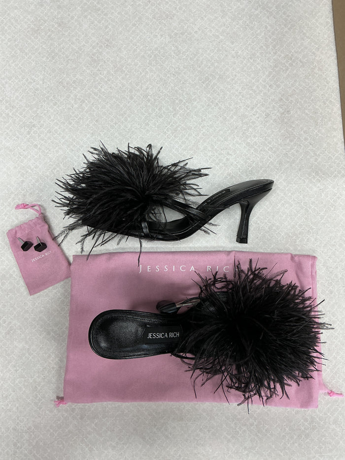 Sandals Heels Stiletto By Clothes Mentor In Black, Size:6