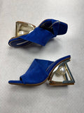 Sandals Heels Wedge By Gianni Bini In Blue, Size:6