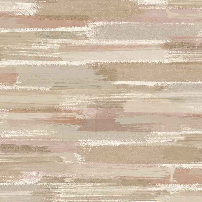 Sasso - Brush Marks Wallpaper - Beige/Coral